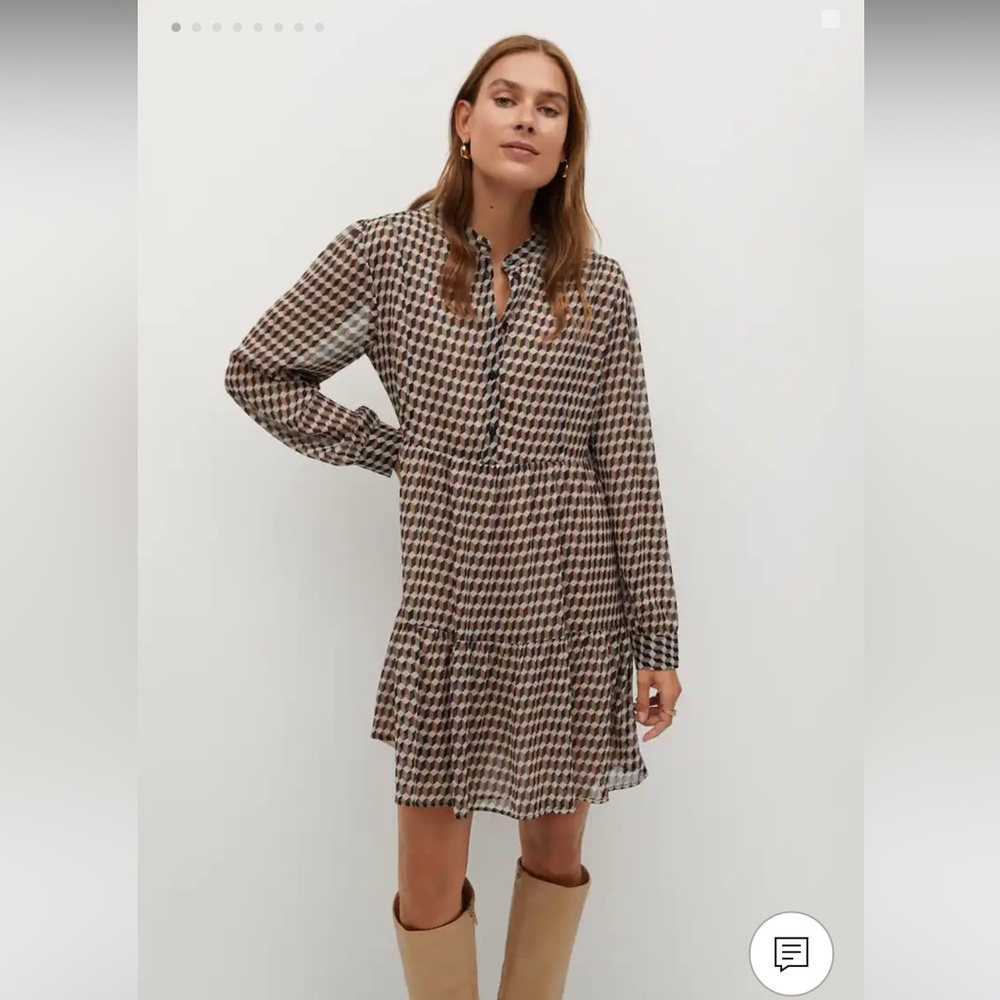 Mango Print Dress